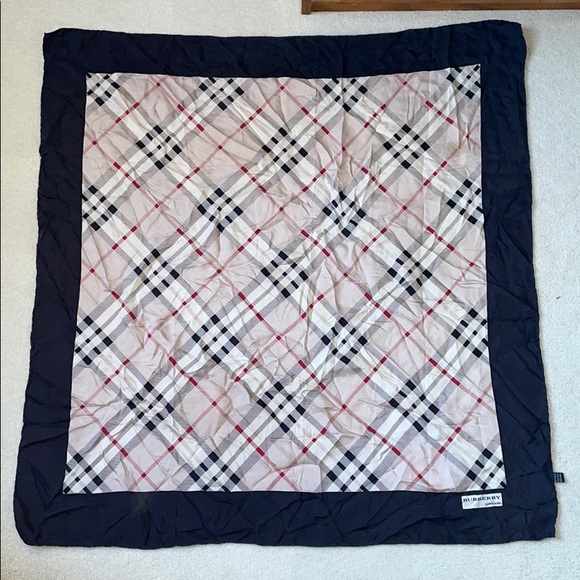 Burberry London Vintage 100% Silk Scarf